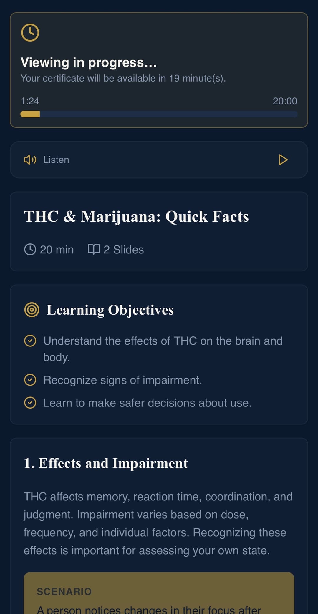 Full Circle crash course lesson screenshot